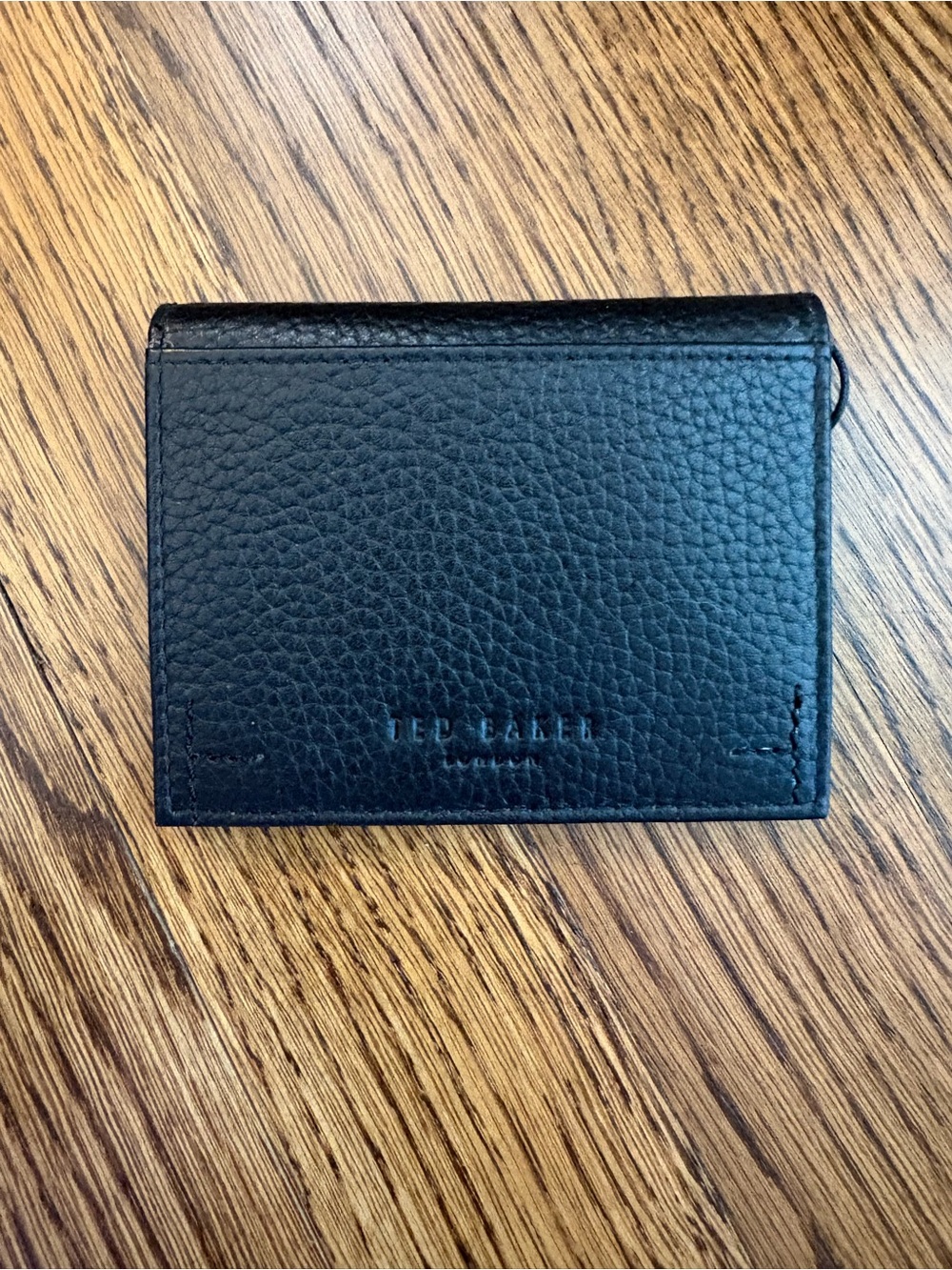 Ted Baker Black Pebbled Leather Slim Card Case